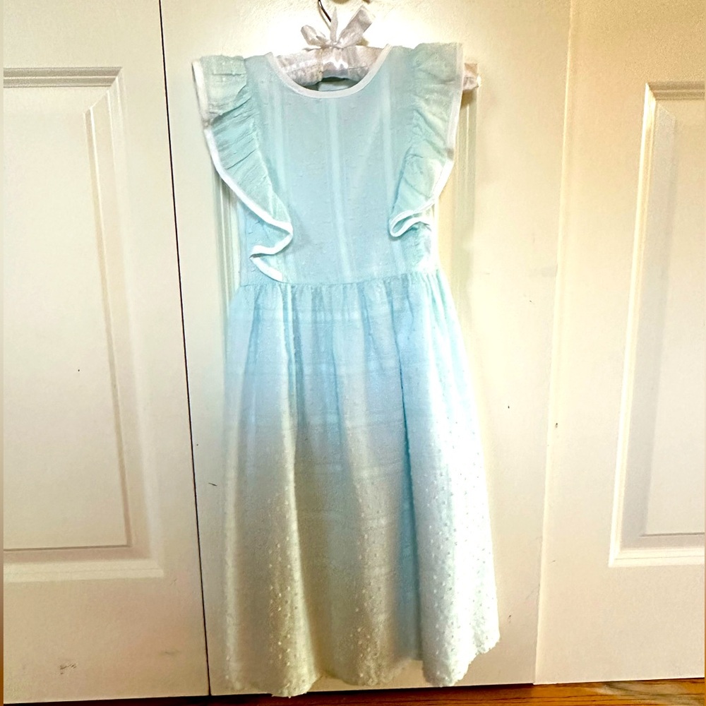 Super pretty light blue Edgehill Collection dress with white sash